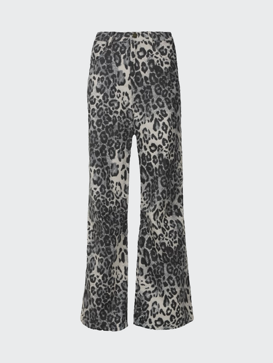 Leopard Denim Jeans