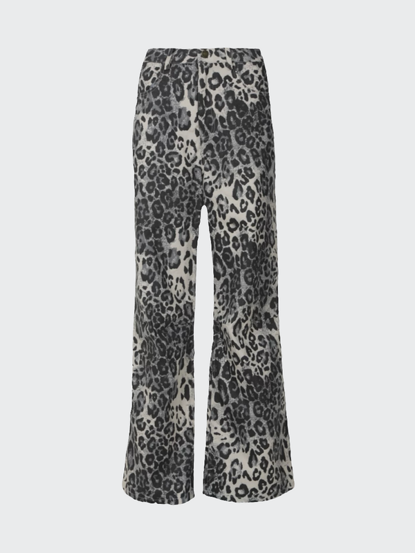 Leopard Denim Jeans