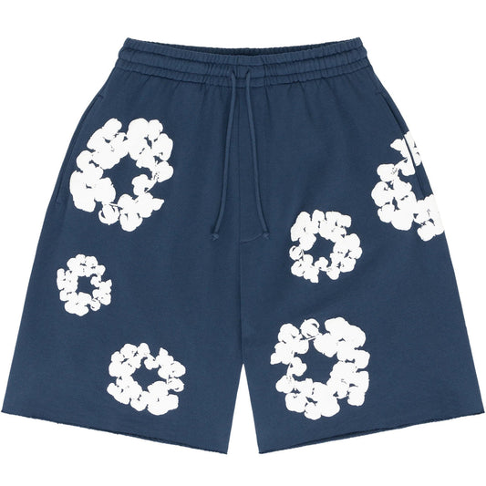 Flower Shorts Navy Blue